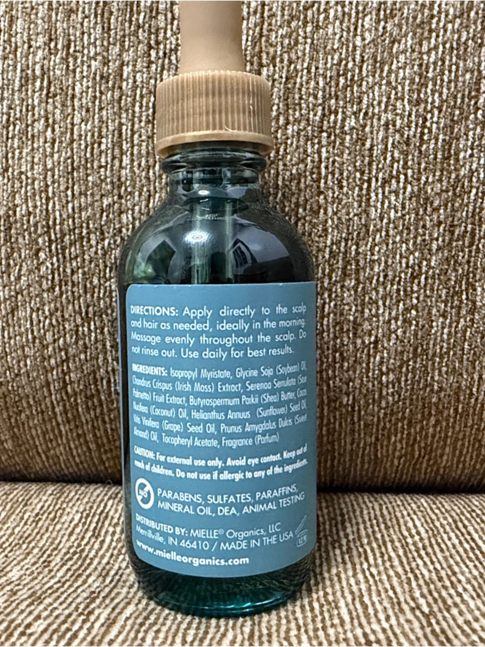 Mielle SEA Hair & Scalp Oil - Teal Bottle with Beige Dropper New